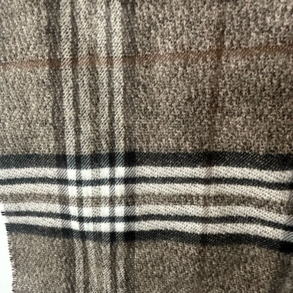 Black Brown 1826 Plaid Scarf